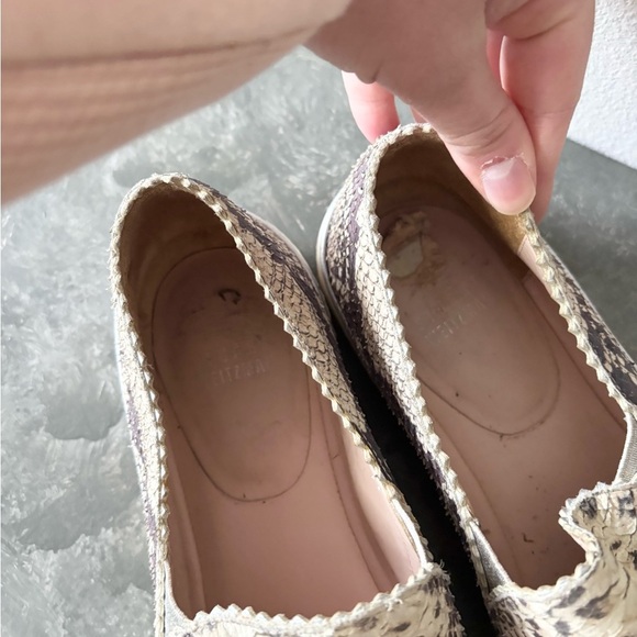 Stuart Weitzman Nugget Snake Skin Slip On Sneakers size 8.5 - Picture 4 of 8